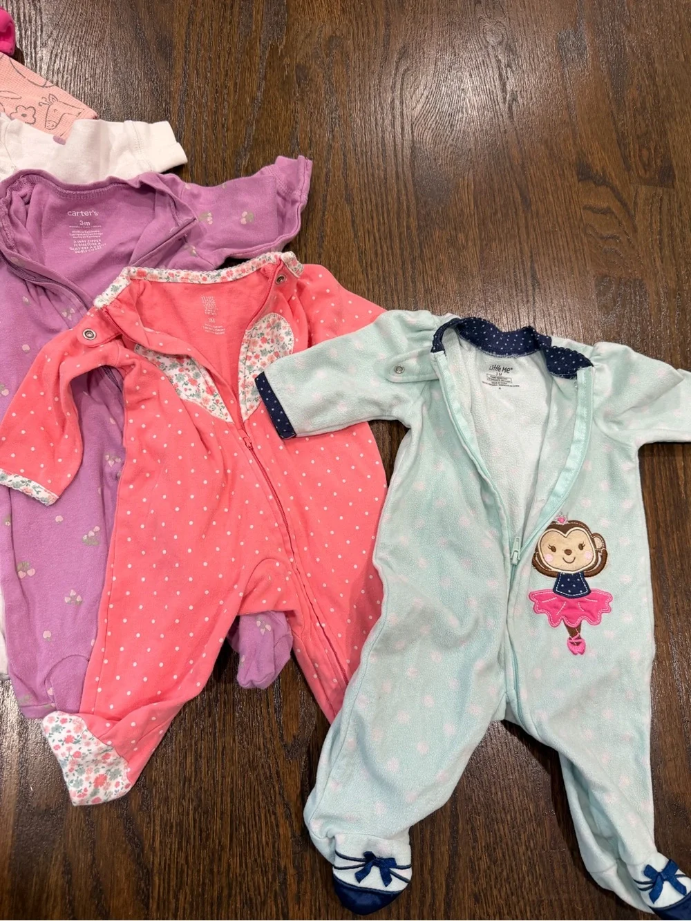 Baby Girl 0-3 Months Huge Bundle- pajamas, sweaters, pants, etc. (16 pieces)